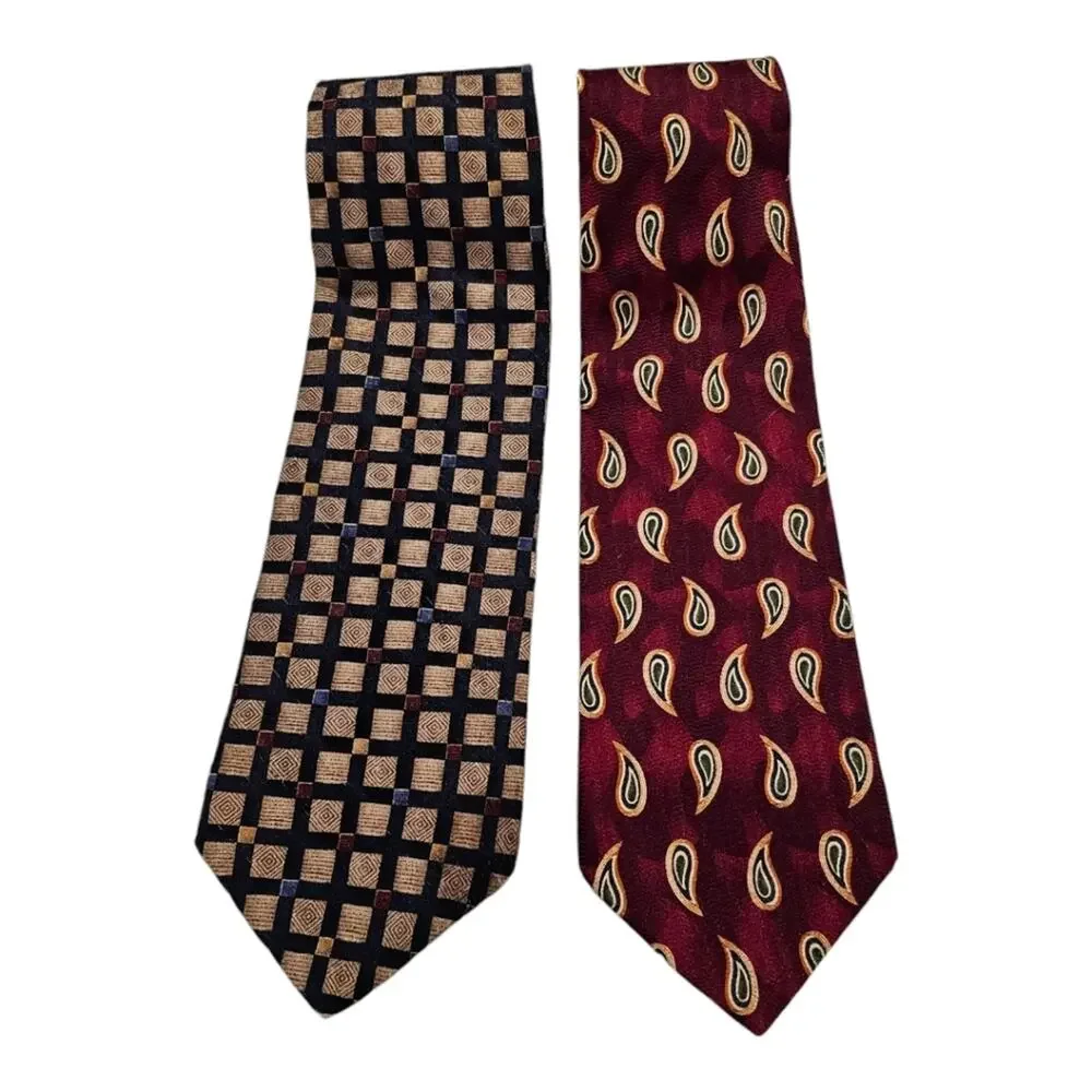 Jos. A. Bank Set of 2 Corporate Collection 100% Silk Ties